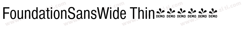 FoundationSansWide Thin字体转换